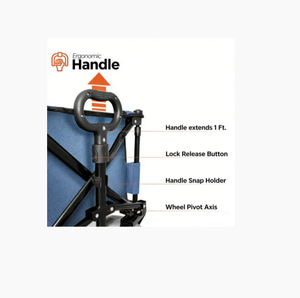 <span class=keywords><strong>Chariot</strong></span> <span class=keywords><strong>de</strong></span> camping pliable facile à ranger, design à pliage rapide, avec roues à ballons et cadre robuste - Product Image 4