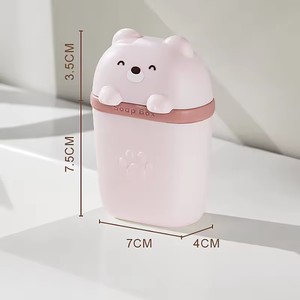 Boîte à Savon Portable Ours Cartoon, Boîte de Rangement Scellée Étanche pour Voyage, Maison, Salle de Bain, Camping - Product Image 5
