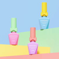 Vente en gros de flacons de vernis à ongles en gel UV personnalisés de 15 ml, emballage de luxe vide pour vernis à ongles avec bouchon à nœud