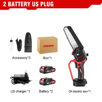 Scie à chaîne sans fil sans balais ONEVAN de 6 pouces, scie électrique pour le travail du bois en DIY, batterie Makita 18V OEM 88VF, outil de coupe de 710W