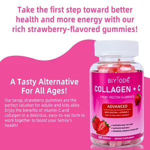 BIYODE veganes Hautvitamin Anti-Aging Kollagen-Gummi mit Vitamin-C gummibärchen-Gesundheitsmittel-Supplement für Schönheit