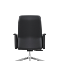 Chaise de bureau confortable et moderne avec dossier mi-haut, en cuir véritable, pivotante, réglable en hauteur, pour salle de conférence et réception