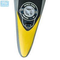 SUP plat portable de 14,1 pieds avec une grande aileron centrale, sac à dos plat inclus, pour débutant, de la marque Flat Water Lumark, directement de l'usine