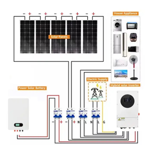 نظام طاقة شمسية منزلي هجين متصل بالشبكة بقدرة 10 كيلوواط، قابل للتكديس، طاقم شمسي 3 كيلوواط و5 كيلوواط مع تخزين للطاقة - Product Image 2