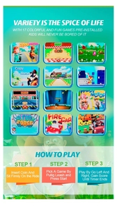 Sikke işletilen küçük çocuk arabası araba oyun makinesi salıncak makinesi plastik çocuklar atari makinesi - Product Image 5