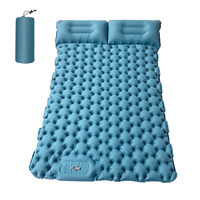 Matelas gonflable Double pour Camping extérieur, 2 personnes, lit de couchage extérieur, ultraléger, pliable, voyage, coussin d'air