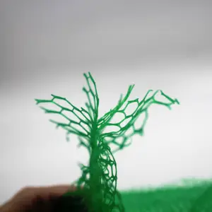 Plastik yeşil koruyucu 3D vejetatif kapak geonet/geomat çim kaplama erozyon kontrol mat kompozit drenaj geomat
