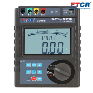 ETCR3000B เครื่องวัดความต้านทานดิน, เครื่องวัดแรงดันไฟฟ้าไฟฟ้ากระแสสลับ0.00-30.00kOhm - Product Image 3