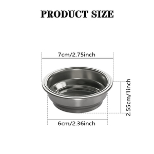1 pièce Bol à café double couche en acier inoxydable de 58 mm pour 2 tasses, <span class=keywords><strong>accessoire</strong></span> pour <span class=keywords><strong>machine</strong></span> à café, outil à café sans pression - Product Image 2