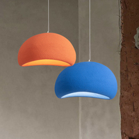 Lampe de restaurant Wabi Sabi de style japonais Lampe suspendue à LED pour bar de famille Lustre suspendu en ciment nordique