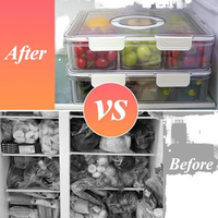 Boîte de rangement PET de qualité alimentaire avec couvercle scellé divisé en plastique étanche à la poussière et à l'humidité pour la conservation des bonbons et des collations