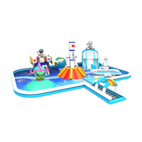 Parc aquatique gonflable en PVC sur le thème de la fusée spatiale, personnalisable, grand équipement de jeu aquatique extérieur, divertissement aquatique Wolong