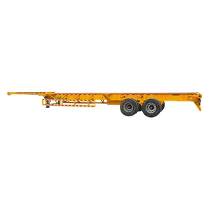 Hot Sale 2 Axles 20/40ft Container Chassis Trailer Port-use Container Carrier Skeleton Semi-trailer For Sale