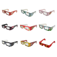 Lunettes de Diffraction Cœur Coldplay Moon Goggles, Monture Personnalisée en Papier Imprimé Couleur, Lunettes à Clip pour Éclipse Solaire