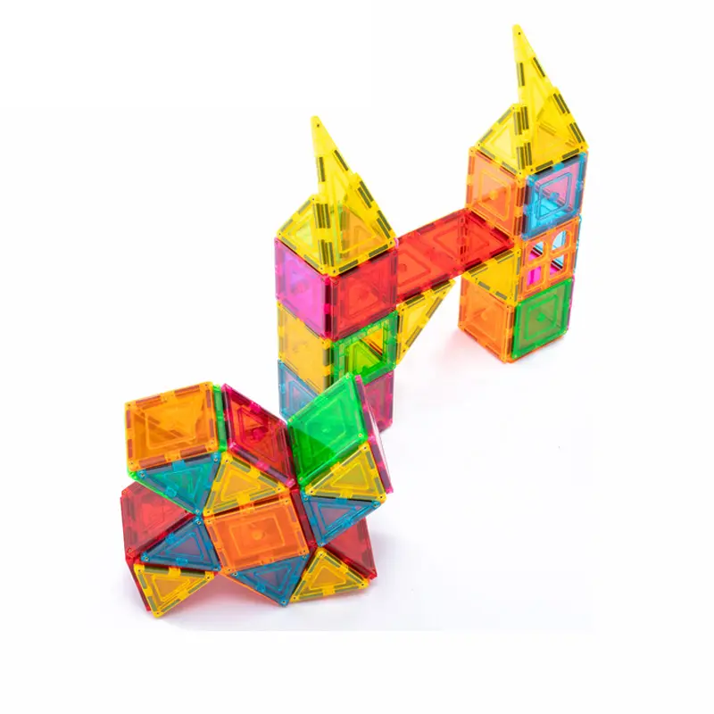 36 조각 playmags 자기 타일 빌딩 블록 어린이 크리스마스 선물 교육 장난감 자기학 타일 공장