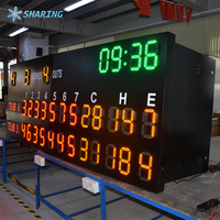 Tableau d'affichage LED de score de baseball, affichage numérique rouge avec commande sans fil pour stade