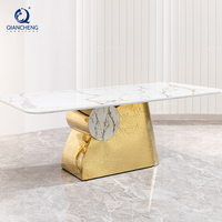 Fabrication sur mesure de table à manger de luxe, ensemble de 12 places, design exclusif breveté, projet commercial d'hôtel, table de restaurant