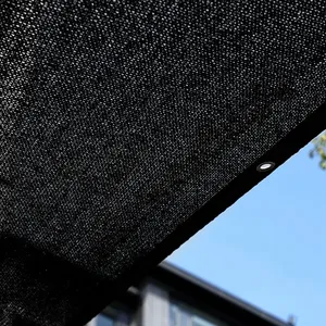 Toldo Rectangular Negro Tejido de HDPE, Tela de Protección Solar Anti-UV, Cubierta <span class=keywords><strong>para</strong></span> Piscina al Aire Libre, Jardín, Balcón, Patio, Toldo <span class=keywords><strong>para</strong></span> Automóvil - Product Image 6