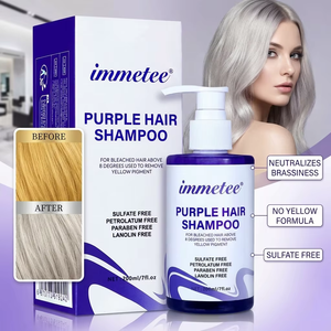Champú Profesional <span class=keywords><strong>Morado</strong></span> para <span class=keywords><strong>Cabello</strong></span> Rubio, Champú Plateado Anti-Amarillo, Neutraliza los Tonos Anaranjados, Champú Matizador para <span class=keywords><strong>Cabello</strong></span> Decolorado 200ml - Product Image 1
