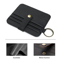 Dompet Kartu Tipis Kulit PU Berkualitas Tinggi Grosir, Tempat Kartu Kredit & ID, Desain Mewah Berkualitas Tinggi, Dompet Kartu Kulit Pria Wanita