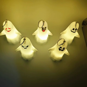 Colgantes de Fantasmas de Plástico con Pilas, Fantasmas Brillantes Portátiles, Espíritus Traviesos para Halloween, Navidad, Año Nuevo Chino y Fiestas - Product Image 2