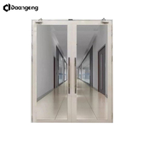 Portes en verre ignifugées sur mesure, cadre en acier inoxydable, moustiquaire en fibre de verre pour les halls d'accueil modernes des bureaux, vision claire EI60