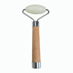 หินนวดหน้า 100% จากธรรมชาติ หลายสี พร้อมด้ามไม้ หยกโรลเลอร์นวดหน้า - Product Image 1