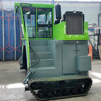 Retourneur de compost hydraulique professionnel sur chenilles, alimentation diesel, construction sans canal pour ligne de production de compost, haute stabilité
