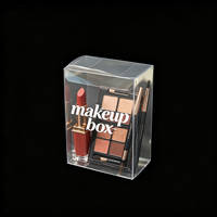 Boîte en PET transparente recyclable pour cosmétiques colorés tels que le crayon à sourcils, le crayon pour les yeux, la palette de fards à paupières, emballage de maquillage