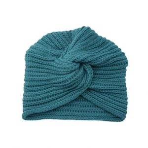 Bonnet turban tricoté pour femme, couvre-chef noué, bonnets d'hiver chauds, bonnets torsadés style bohème, bonnets de nuit et de chimiothérapie - Product Image 1