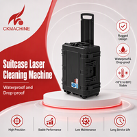 Machine de nettoyage laser monomode à impulsions, type valise, nettoyeur laser portable pour la rénovation du bois ancien et le nettoyage de la pierre