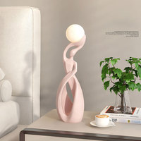Figurine en résine sculptée d'art abstrait moderne avec forme irrégulière pour la décoration de la maison, veilleuse