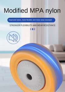 1.5" Steel Medium Duty Industrial Rubber Swivel Casters Wheels for Transport Cart Trolley <strong>Tools</strong> OEM LOGO - Product Image 3