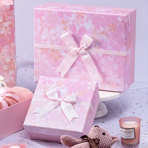 Luxury Lid and Base Box Square Flower Paper Custom Print Logo Cardboard Wholesale Gift <b>Boxes</b> <b>for</b> <b>Present</b> Luxury - Product Image 1