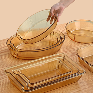 Ensemble d'ustensiles de cuisson en verre borosilicaté moderne le plus vendu plateau à pizza moule de cuisson durable et écologique plat parties à bas <span class=keywords><strong>prix</strong></span> - Product Image 2
