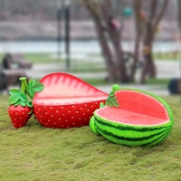Sculpture de fruits et légumes artificiels Citrouille Pastèque Ananas Fraises Chaise pour vitrine