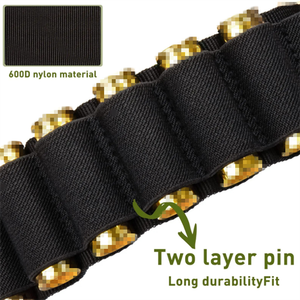 Cinturón de Nylon para Caza, Tiro Deportivo y Tiro al Trampolín, Capacidad para 25 Cartuchos (3 Ranuras), Correa Resistente de 2 Pulgadas (Se Ajusta a la Cintura) - Product Image 3