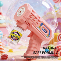 Pistolet à bulles électrique en ABS durable, design multi-trous anti-fuite, lanceur de bulles automatique continu, jouet sûr et non collant