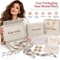 Boîte d'expédition ondulée personnalisée couleur champagne avec logo – Emballage cadeau de luxe pour boutiques de mode, bijoux et marques de beauté