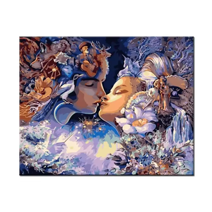 Kit de lienzo de historia de amor romántica abstracta 30*40 al por mayor, pintura al óleo DIY con marco interior, pintura por números <span class=keywords><strong>para</strong></span> <span class=keywords><strong>adultos</strong></span> - Product Image 2