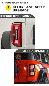 MJ para modelos <span class=keywords><strong>Ford</strong></span> <span class=keywords><strong>Bronco</strong></span> 2020-2025, actualización de lámpara trasera, luz trasera LED duradera, accesorios para coche, luces traseras, lámpara trasera - Product Image 6