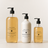 300ml 500ml 1000ml Whosale Liquide Body Wash 16oz clair PET Plastique Shampooing Lotion Pompe Bouteille