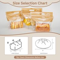Sac à pain en plastique à soufflet inférieur avec fermeture à huit côtés et conception anti-humidité pour l'emballage du pain et des gâteaux