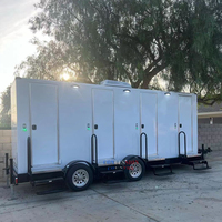 Mobile de luxe 4 cabines salle de bain toilettes extérieures remorques portables d'occasion à vendre