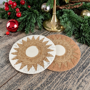 Wmodern Thiết kế handmade vòng rơm dệt placemat 28cm 30cm 38cm bán buôn trang trí bàn ăn thảm & Pads - Product Image 6