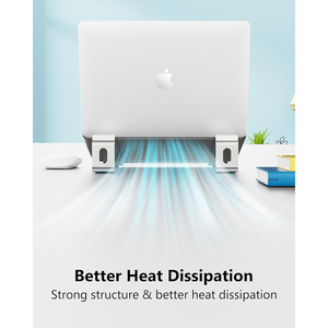 Support pour ordinateur portable pour bureau, support pour ordinateur portable avec support pour poignet, support ergonomique détachable pour ordinateur portable, support en aluminium pour Mac.Book - Product Image 3