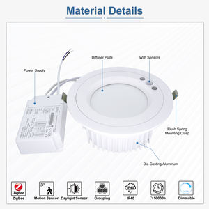 Lámpara de Techo Empotrada Inteligente Zigbee de 18w 30w con Sensor, Atenuable, CCT Seleccionable de 4000k, Bajo <span class=keywords><strong>UGR</strong></span>, de Fábrica de LED de Shenzhen 2026 - Product Image 6