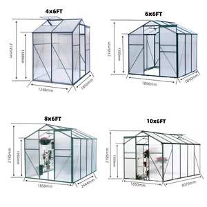 Invernadero Hidropónico Portátil <span class=keywords><strong>de</strong></span> 6x6 <span class=keywords><strong>Pies</strong></span> con Marco <span class=keywords><strong>de</strong></span> Aluminio Ecológico, Diseño Moderno, Fácil <span class=keywords><strong>de</strong></span> Montar, para Jardín o Patio Trasero - Product Image 6