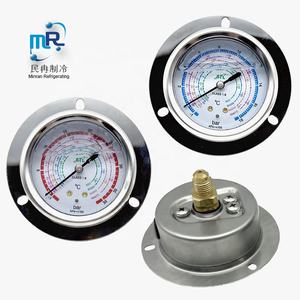 Soğutma ünitesi için 1/4 SAE bağlantı SUS304 silikon veya gliserin dolum yağ basınç göstergesi - Product Image 1