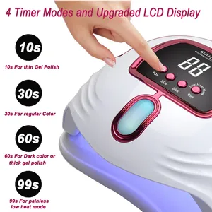 Secador de Uñas Nail DryerSun S5 268W UV LED para Curado de Esmalte en Gel, 57 Luces LED, Curado Rápido, Sensor Automático, 4 Ajustes de Temporizador, Lámpara de Uñas - Product Image 2